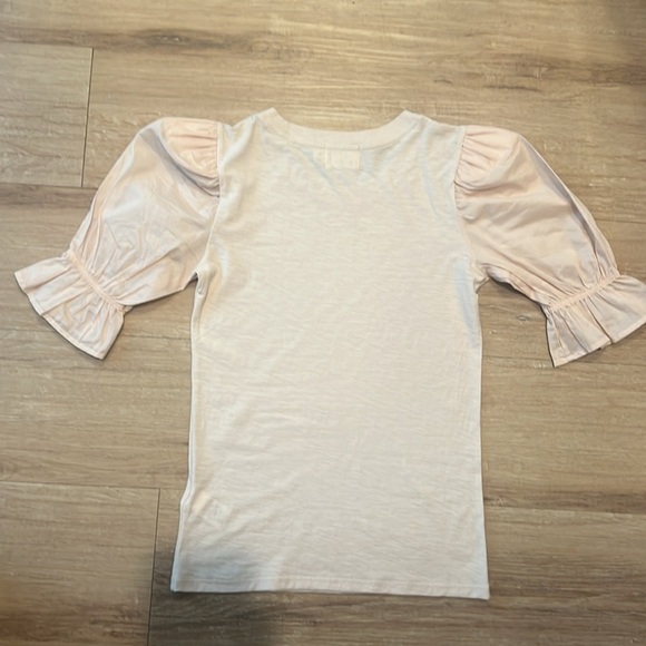 Nation LTD Bia Gathered Sleeve Tee in Frothy Size X-Small - Picture 4 of 6